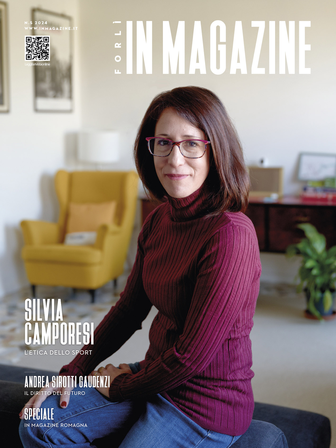 Silvia Camporesi in copertina di Forlì IN Magazine n. 5/2024