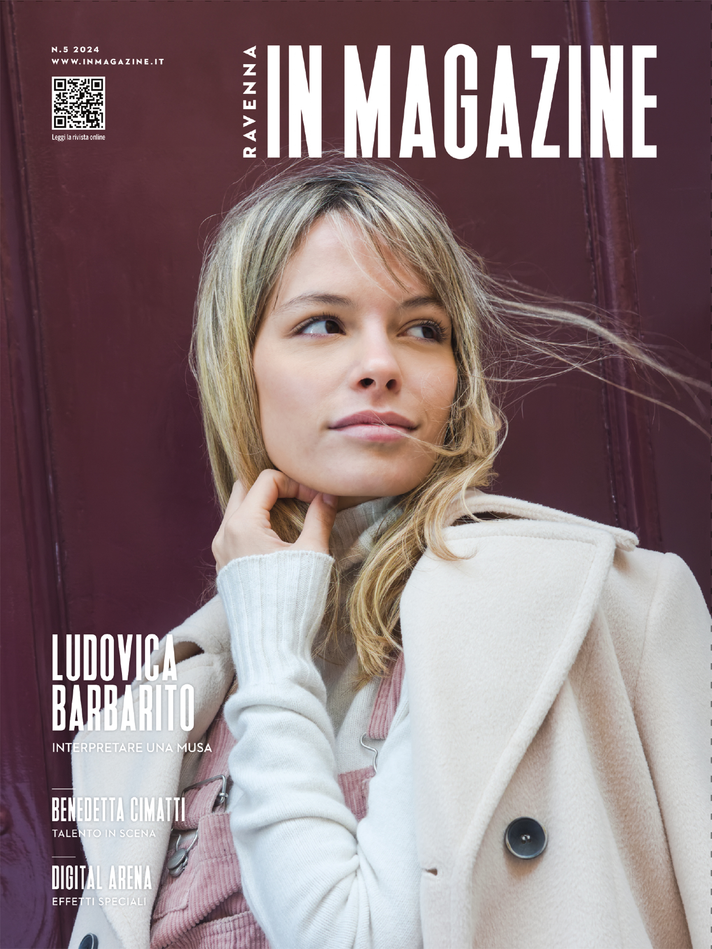 Ludovica Barbarito in cover per Ravenna IN Magazine 5/2024